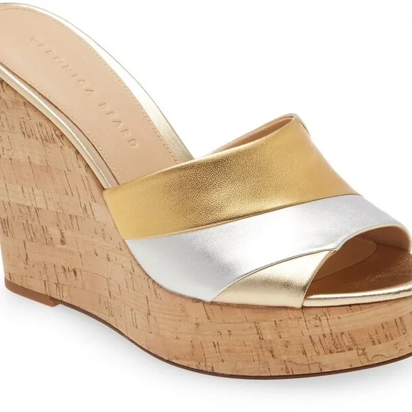 Veronica Beard Dali Patchwork Wedge Sandal - Picture 3 of 3